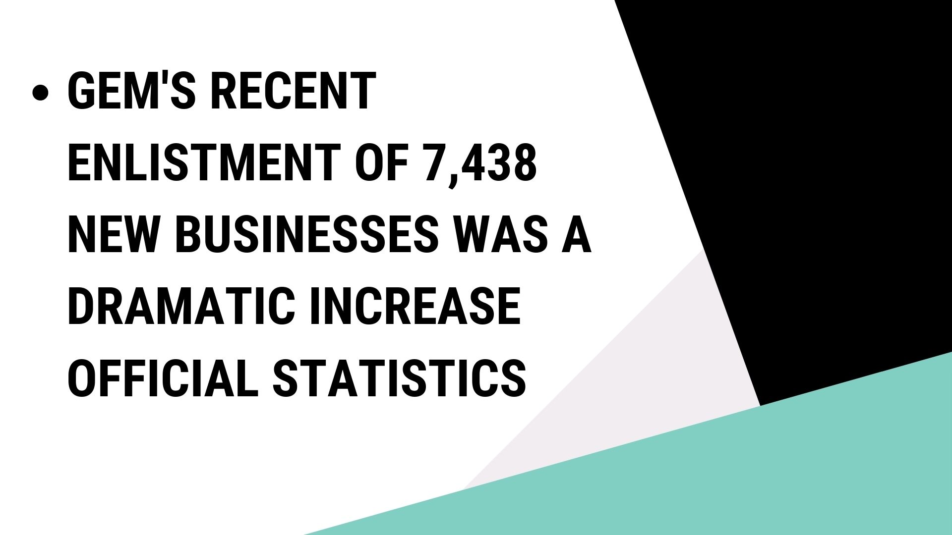 GeM's recent enlistment of 7,438 new businesses was a dramatic increase Official statistics